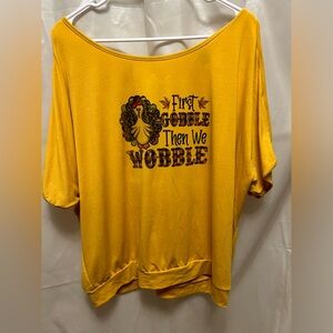 Sale!!Fall theme large women’s blouse “fall means football y’all “ short…